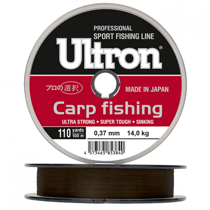 ULTRON Carp Fishing, коричневая (0,16 мм, 3,1 кг, 100 м)