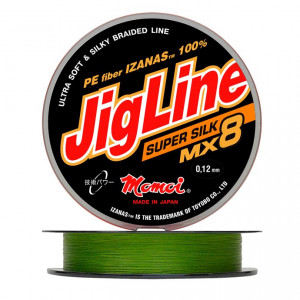 Шнур плетеный JigLine MX8 Super Silk, хаки (0,08 м..