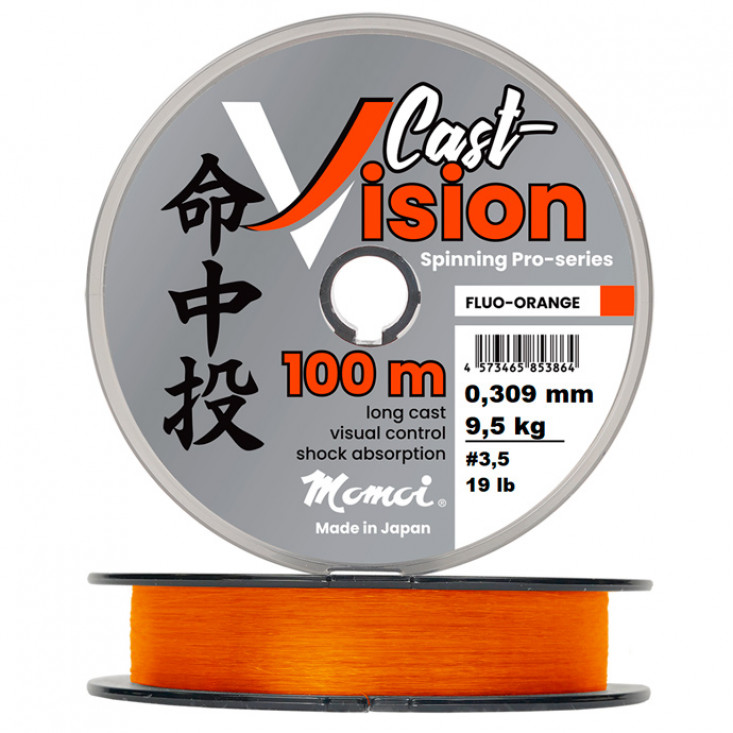 Momoi Cast Vision, 100 м, флуоресцентно-оранжевая (0,181 мм, 3,8 кг)